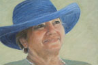 lady in blue hat